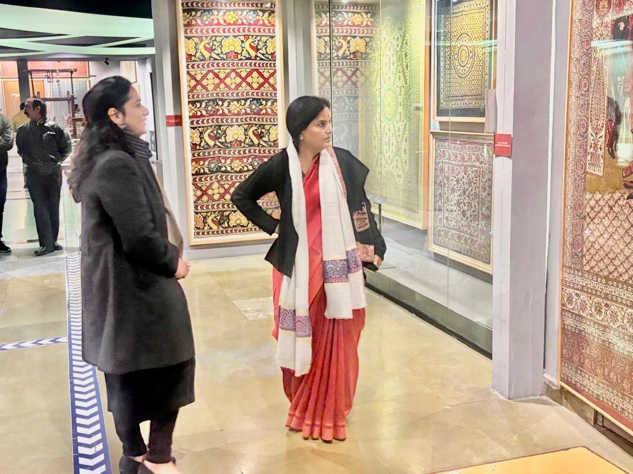 Visit of Chief Secretary of Telangana Smt. A. Shanti Kumari, IAS at National Crafts Museum & Hastkal