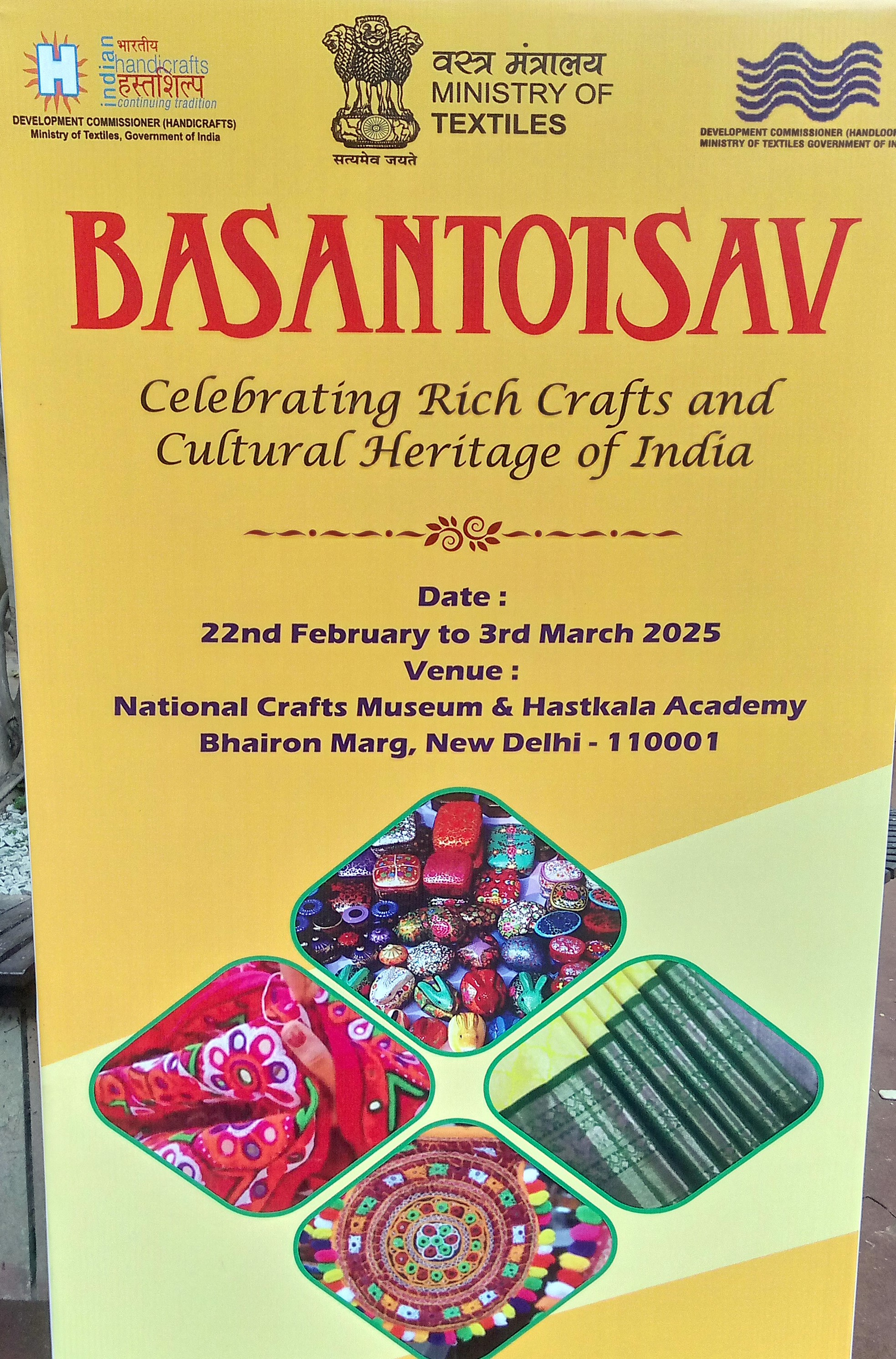 Basantotsav from 22nd feb to 03rd March, 2025 Celebrating Rich Crafts and Cultural Heritage of India